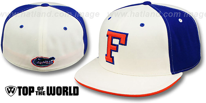 Florida PINWHEEL White-Royal Fitted Hat 