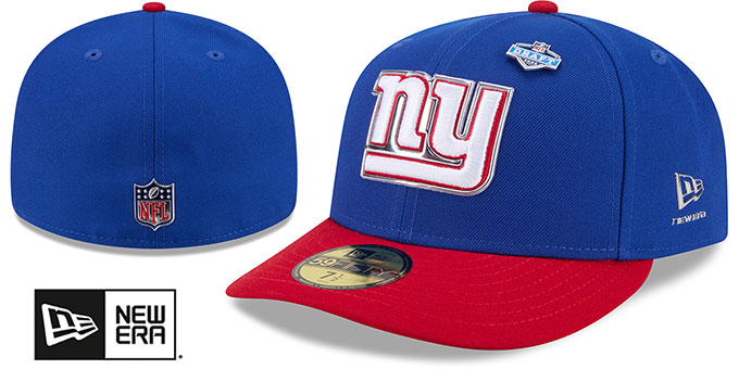 巨人 GAME CUSTOM NEW ERA 59FIFTY New York Giants 2026 PRECURVED NFL DRAFT Royal-Red Fitted Hat