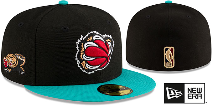 Memphis Grizzlies NBA CLASSIX Black-Teal Fitted Hat