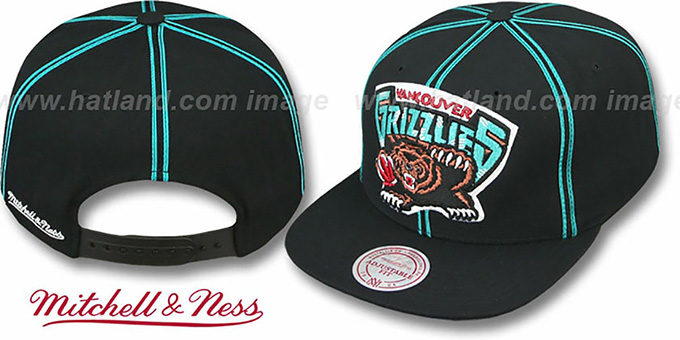 Mitchell&Ness(ミッチェルアンドネス)XL Grizzlies XL-LOGO SOUTACHE SNAPBACK Black Adjustable Hat