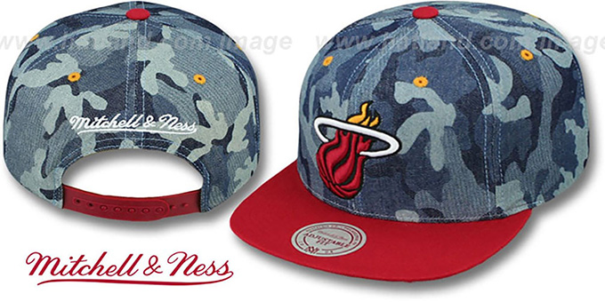 MIAMI HEAT Hat Upcycled Denim Designer Basketball Buckle Hat Men main image 4