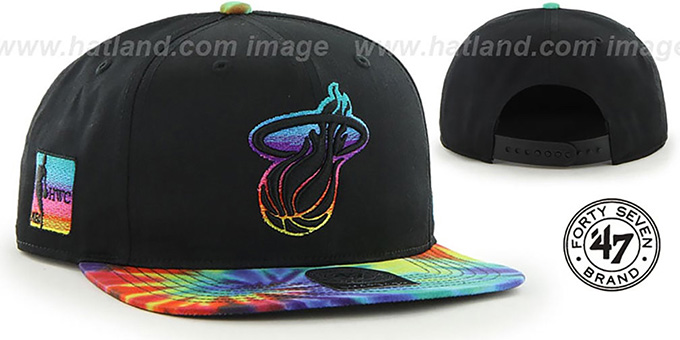 miami heat tie dye hat