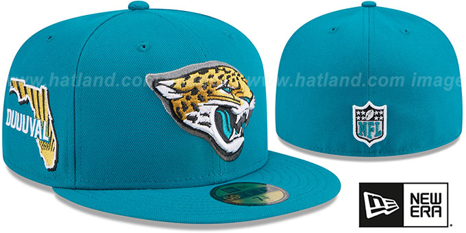 Jacksonville Jaguars 2024 NFL DRAFT Teal Fitted Hat