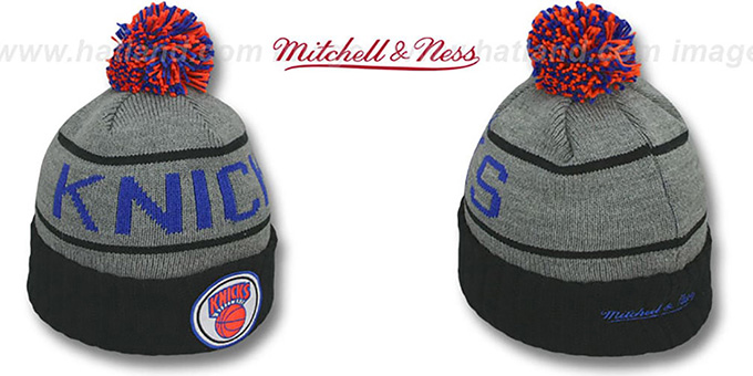 New York Knicks HIGH-5 CIRCLE BEANIE Grey-Black