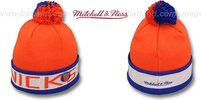 Knicks THE-BUTTON Knit Beanie Hat 