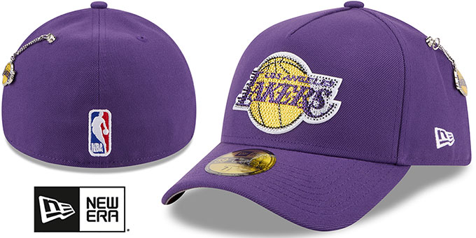 Los Angeles Lakers 2026 NBA ON-STAGE CRYSTAL DRAFT Purple Fitted
