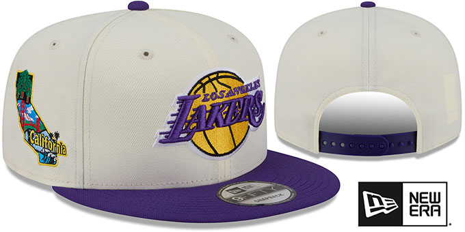 Los Angeles Lakers LOCALIZED SNAPBACK Chrome-Purple Hat