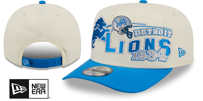Detroit Lions CLASSIC A-FRAME SNAPBACK Chrome-Blue Hat