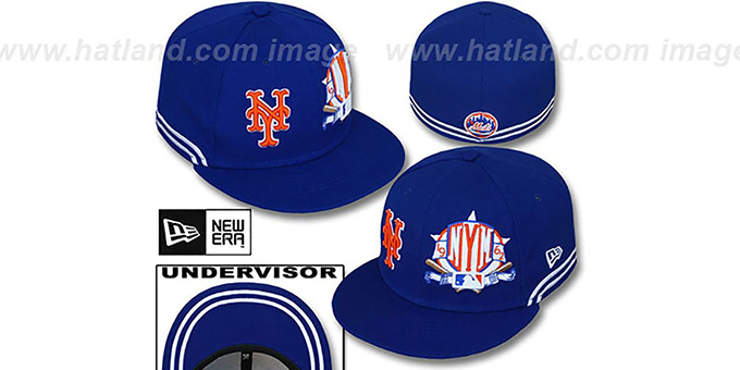 Mets TWO-BIT Royal-White Fitted Hat 