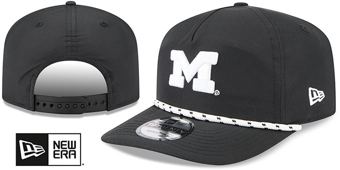 Michigan 1920 ROPE SNAPBACK Black-White Hat by New Era
