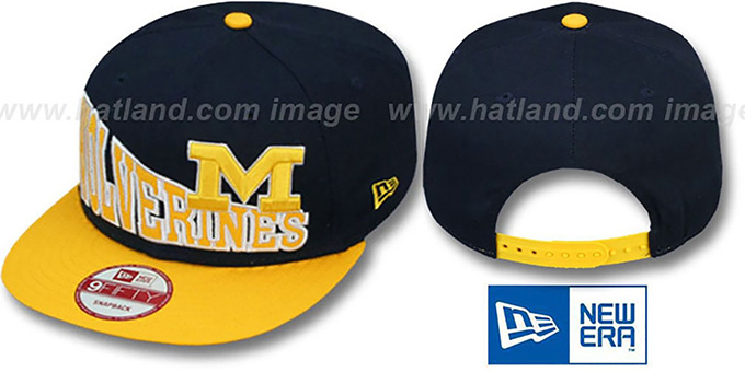Michigan STOKED SNAPBACK Navy-Gold Hat 