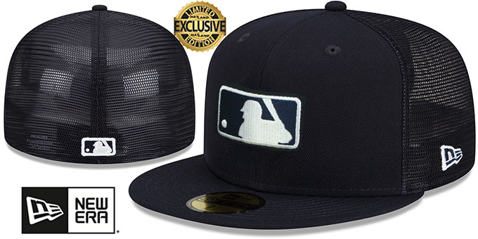 帽子 NEW ERA 59FIFTY MLB Batting Practice MLB Umpire BATTING PRACTICE TRUCKER Navy Fitted Hat