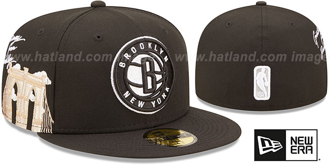 Brooklyn Nets SIDE-CITY ICON Black Hat by New Era