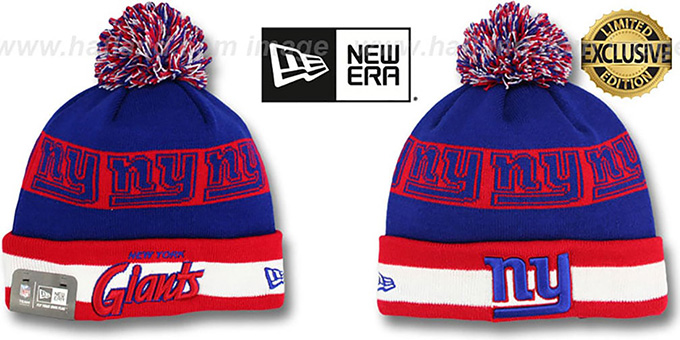 ny giants pom pom hat