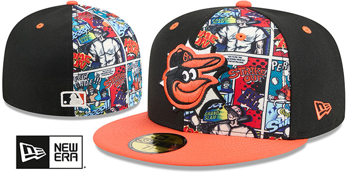 Baltimore Orioles DIAMOND HERO Black-Orange Fitted Hat