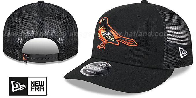 Baltimore Orioles COOP LOW-CROWN TRUCKER SNAPBACK Black Hat