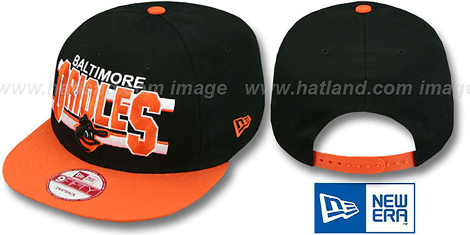 Baltimore Orioles COOP WORDSTRIPE SNAPBACK Black-Orange Hat