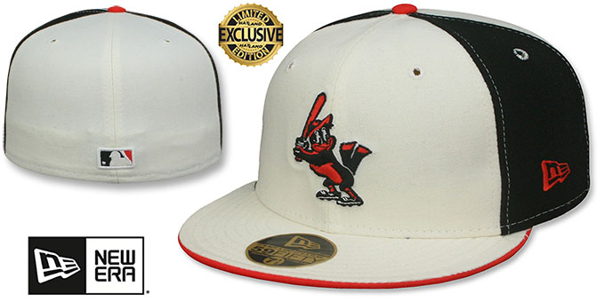 Baltimore Orioles COOPERSTOWN PINWHEEL White-Black Fitted Hat