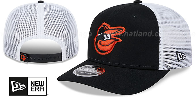 ニューエラ　the cap Baltimore Orioles Baltimore Orioles TRUCKER STRETCH-SNAP Black-White Hat
