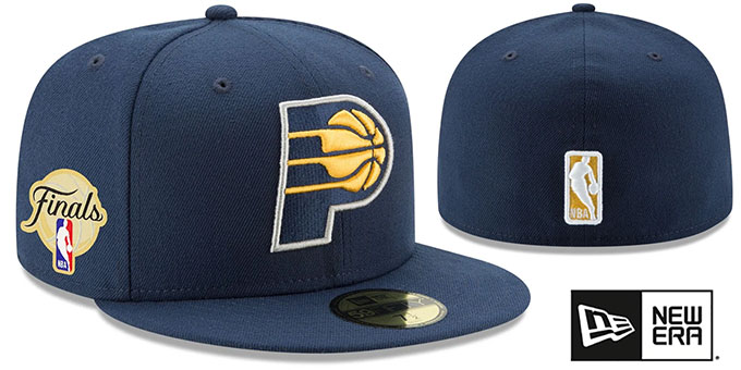 Indiana Pacers 2025 FINALS Navy Fitted Hat by New Era