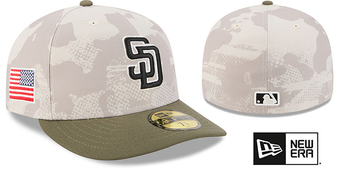 San Diego Padres 2025 ARMED FORCES STARS N STRIPES Hat
