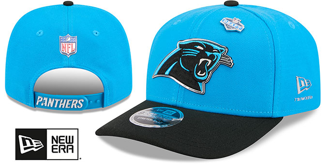 Carolina Panthers 2026 PRECURVED NFL DRAFT STRETCH-SNAP Blue-Blac