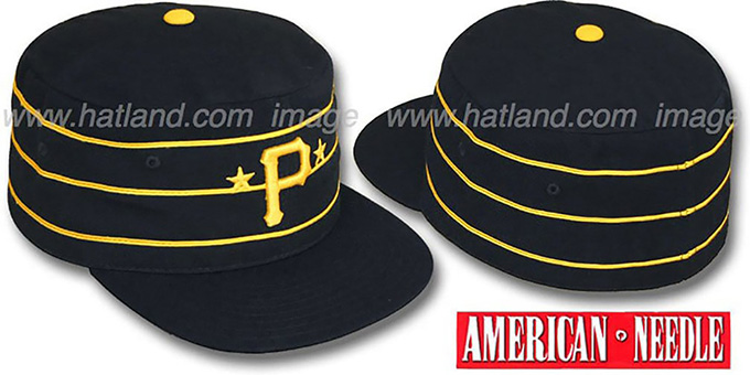 Pittsburgh Pirates 1977 PILLBOX Black Fitted Hat by American Need