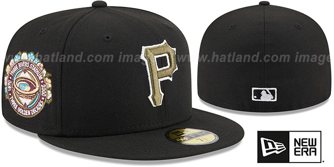 Pittsburgh Pirates BOTANICAL SIDE-PATCH Black Fitted Hat