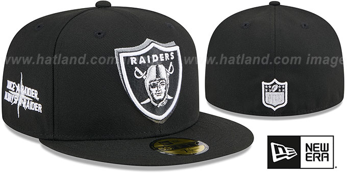 Las Vegas Raiders 2024 NFL DRAFT Black Fitted Hat by New Era