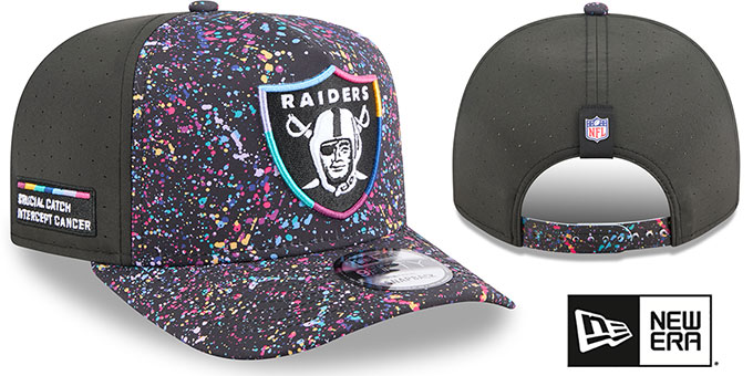 Las Vegas Raiders 2025 CRUCIAL CATCH A-FRAME SNAPBACK Hat