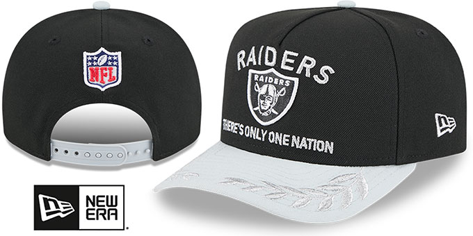 Las Vegas Raiders 2025 NFL DRAFT ONSTAGE A-FRAME SNAPBACK Black-G