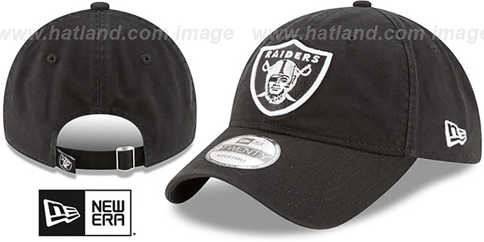 RAIDERS ブラックハット Oakland Raiders CORE-CLASSIC STRAPBACK Black Hat by New Era