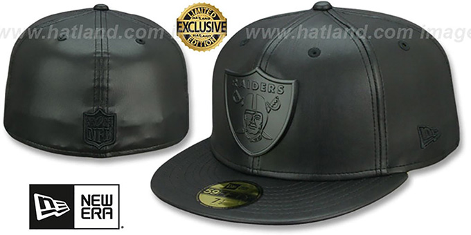 raiders metal logo hat