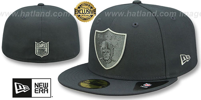 raiders pewter snapback