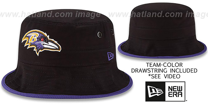 Baltimore Ravens Basic Action Black Bucket Hat By New Era