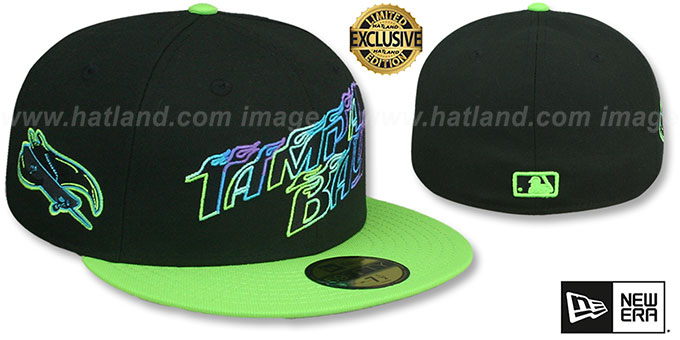 Tampa Bay Rays ALTERNATE CITY CONNECT Black Lime Fitted Hat