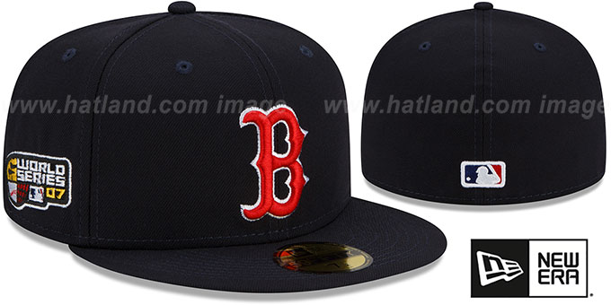 New Era Boston Red Sox Ultimate Patch Collection World Series 2.0 59FIFTY Fitted Cap Navy Red 7 1 8