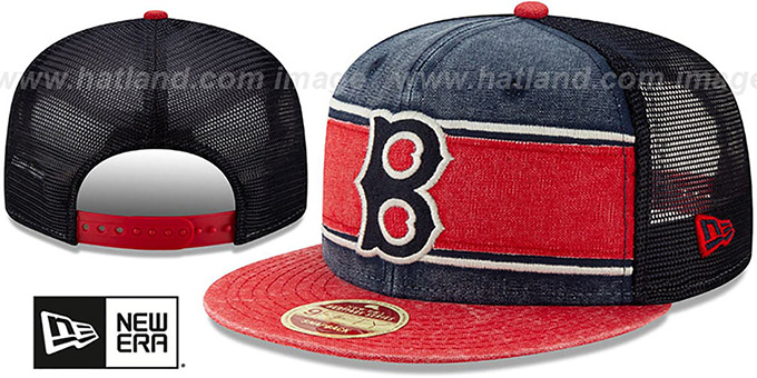 navy blue and red hat