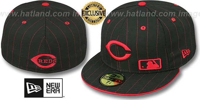 black and red cincinnati reds hat