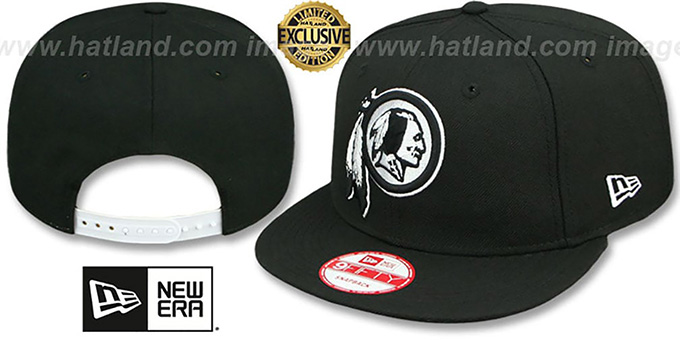 all black redskins hat