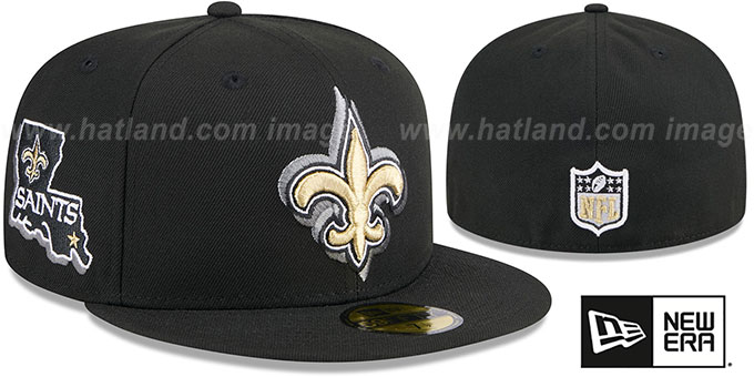 New Orleans Saints 2024 NFL DRAFT Black Fitted Hat