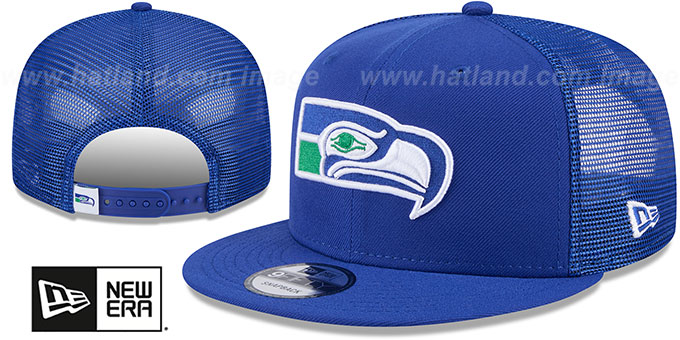 New Era 9Fifty Snapback Seattle Seahawks – Cappellino Team Classic, Blu, Taglia Regolabile 54-62 Cm