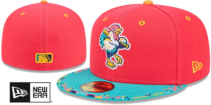 SHADOWS DIG TOUR CAP 赤 新品未使用 Delmarva Shorebirds 2026 COPA DE LA DIVERSION Red-Aqua Fitted Hat