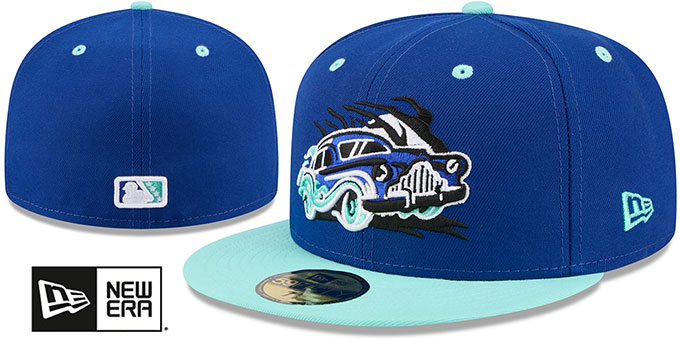 レジェンドオブミシカ ファンキャップ Beloit Sky Carp 2026 THEME NIGHT Royal-Mint Fitted Hat