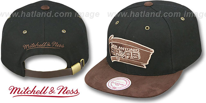 mitchell and ness leather strapback hats