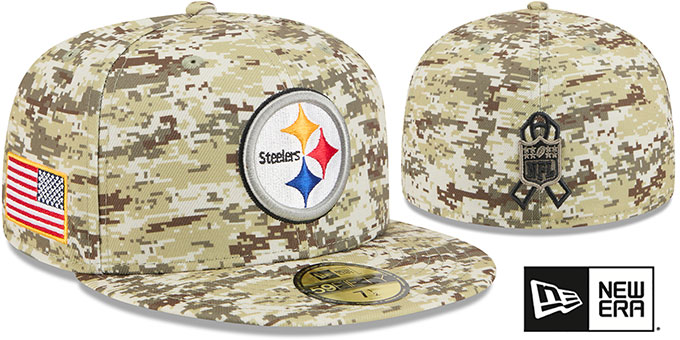 Pittsburgh Steelers Feather Team Colors Hat Pittsburgh Steelers CAMO CAPTIVATE Knit Beanie Hat main image 2