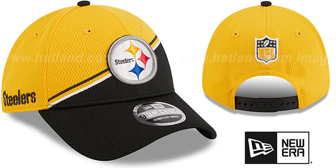 Pittsburgh Steelers DASHMARK SIDELINE SNAPBACK Gold Black Hat