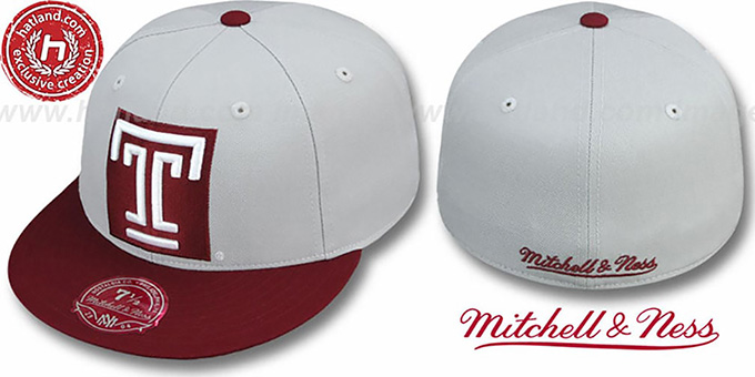 burgundy fitted hat