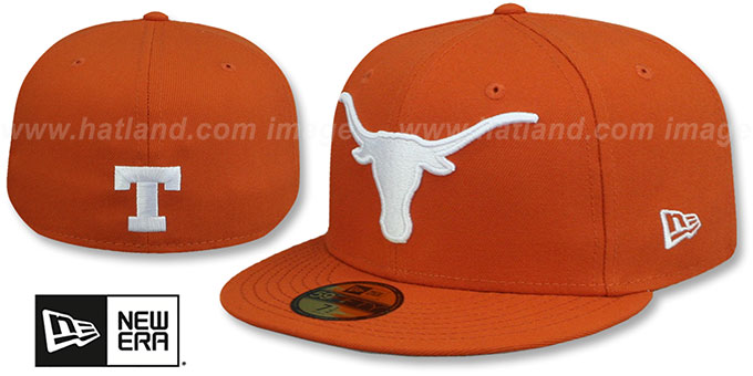 Texas NCAA TEAM BASIC Burnt Orange Fitted Hat by New Era