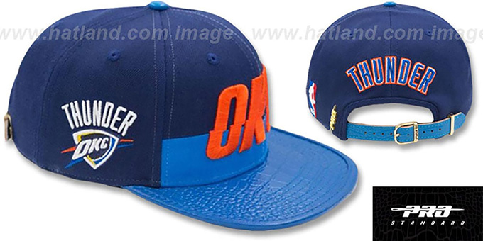Oklahoma City Thunder HORIZON STRAPBACK Navy-Blue Hat by Pro